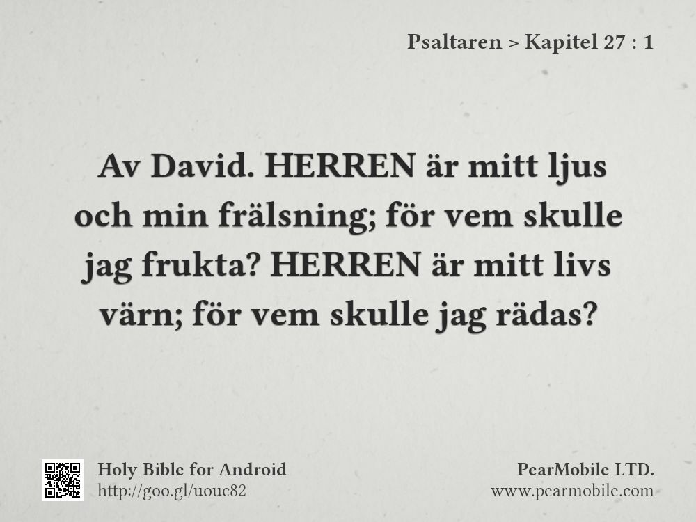 Psaltaren, Kapitel 27:1
